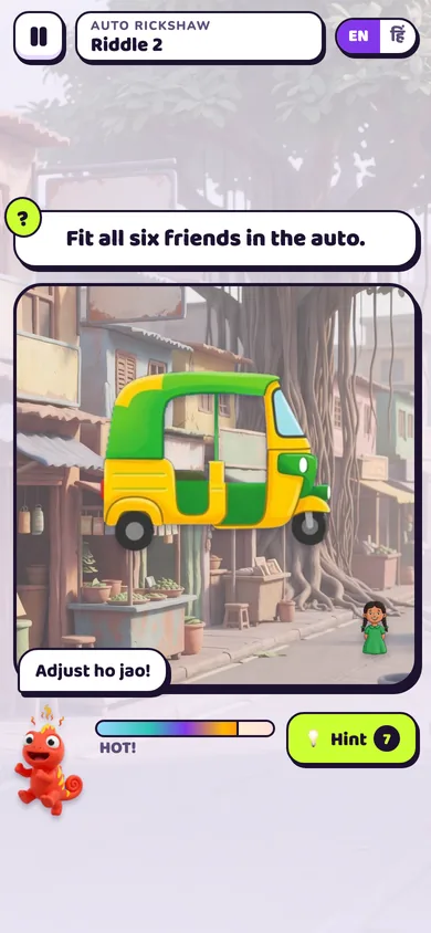 Auto Rickshaw riddle: fit all six friends in the auto